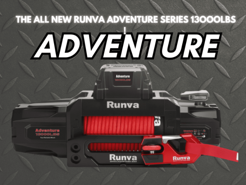 13000LBS RUNVA WINCH ADVENTURE SERIES – SYNTHETIC ROPE (5 897KG) 12V PREMIUM FULLY IP67 RATED