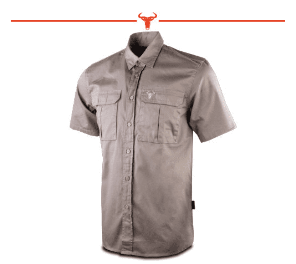 Wildebees Casual Short Sleeve Cotton Canvas Shirt | Mens