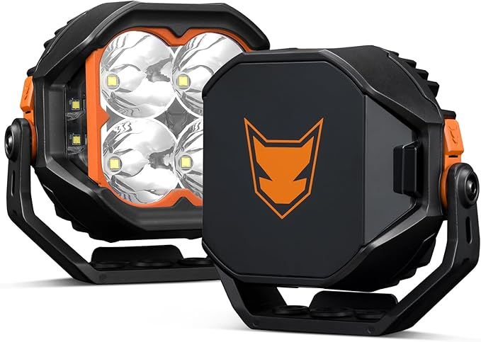 Lightfox Pair 5inch Cygnus LED Pod Lights With Side Light 1Lux @ 400m (Excl. Wiring Harness)