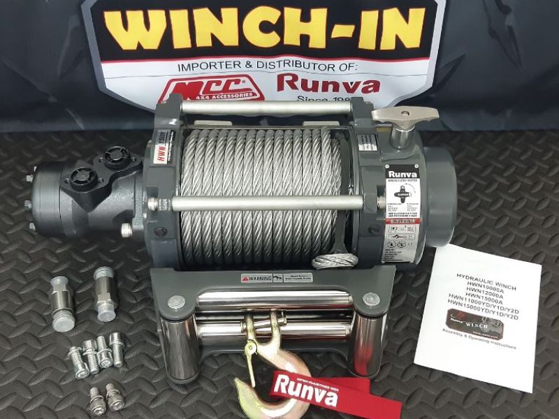 15000LBS – RUNVA WINCH HYDRAULIC (15 000LBS = 6 804KG)