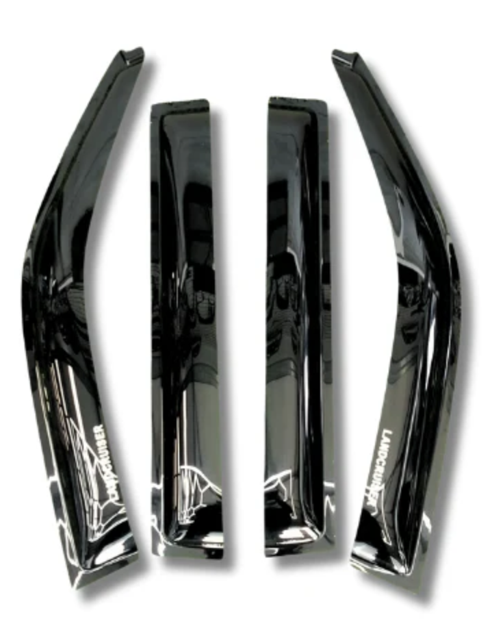 Toyota Land Cruiser 100 Series Weather Guards Double Cab Gloss Black