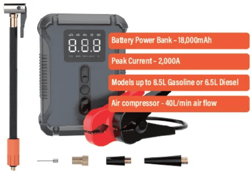 Jump & Pump 2.0 – Jump Starter & Air Pump