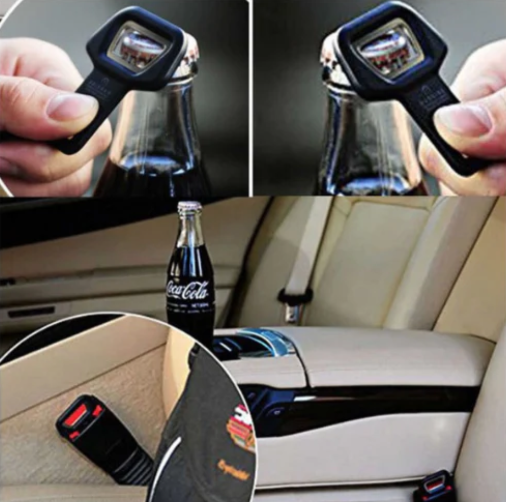 Seat Belt Alarm Cancel Tool & Bottle Opener