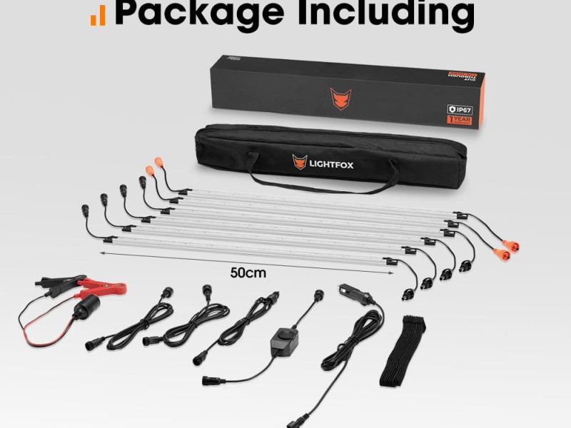 Lightfox 12V LED Camp Dual Colours Light Bar Kits Set Of 6