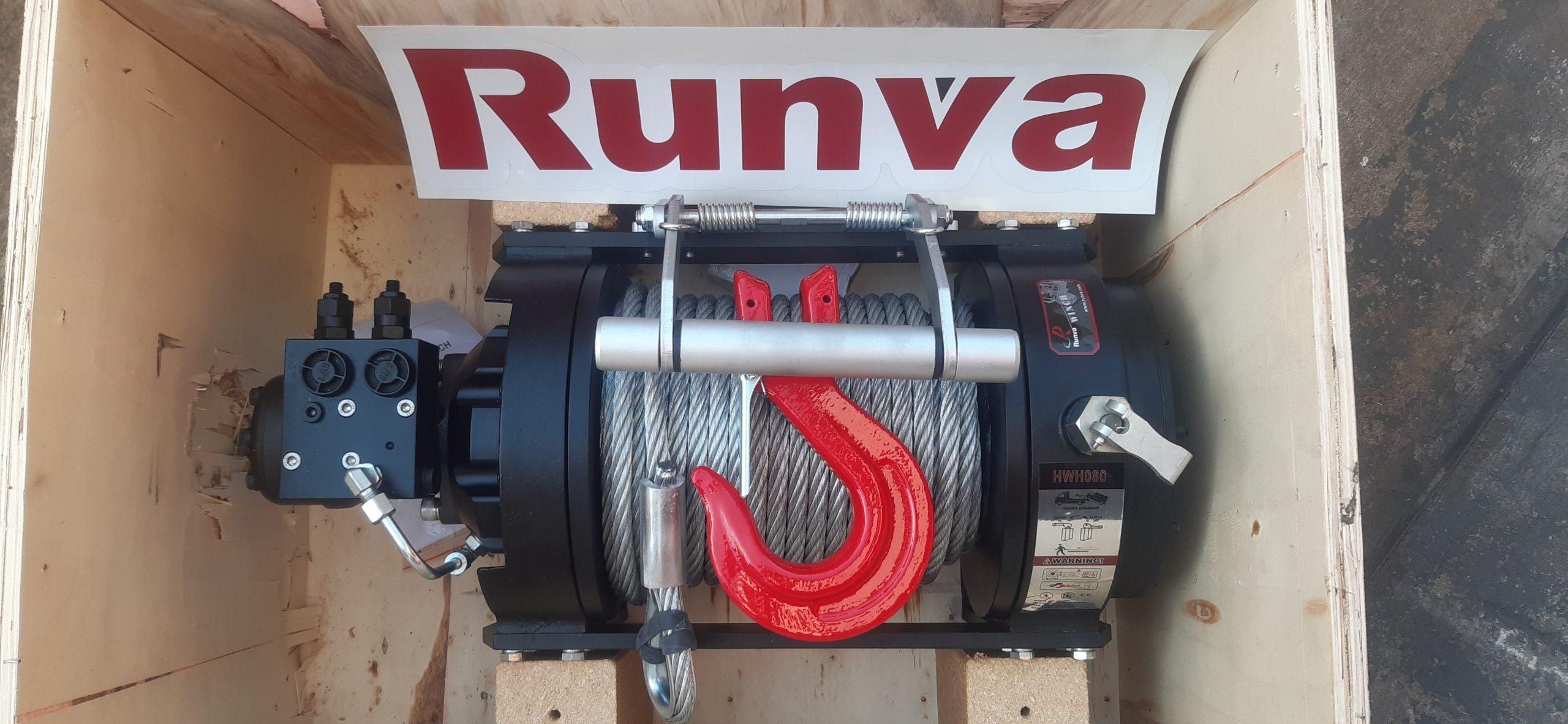 18000LBS – RUNVA WINCH HYDRAULIC – STEEL CABLE18000LBS (8 164KG) NO FAIRLEAD INCL.