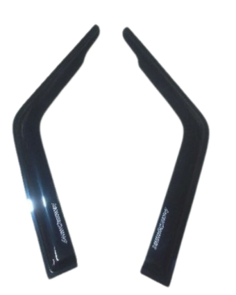 Toyota Land Cruiser Weather Guards with Logo Gloss black( Single Cab)