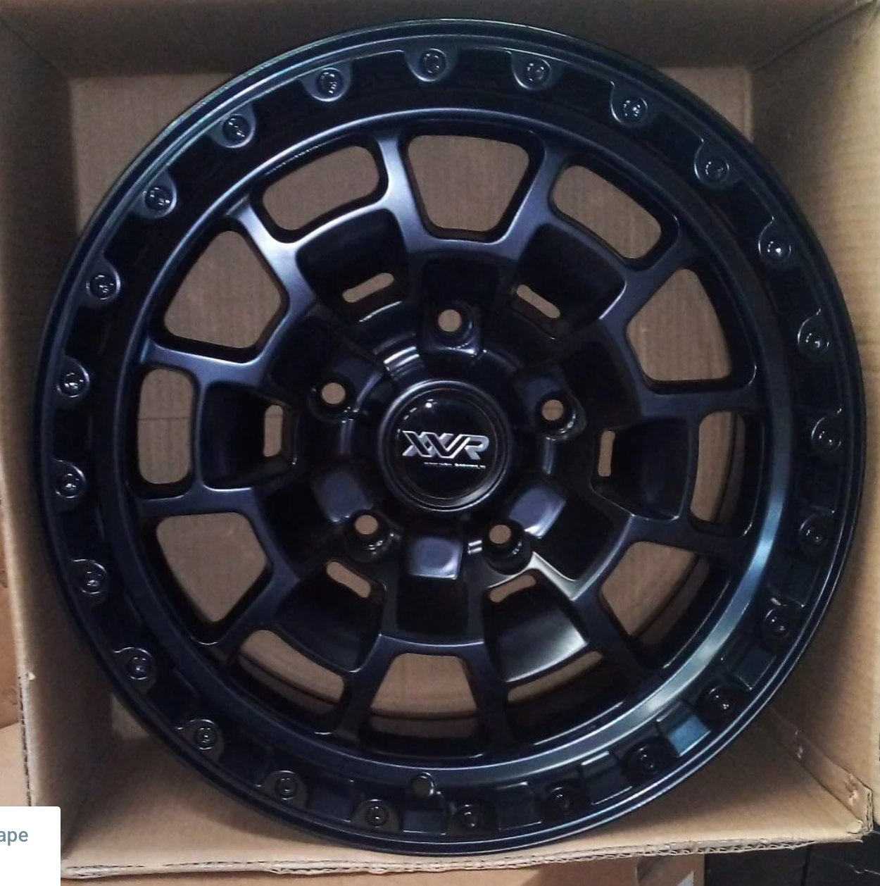17″ Rims Matt Black With Milling Rivets Set Of 5