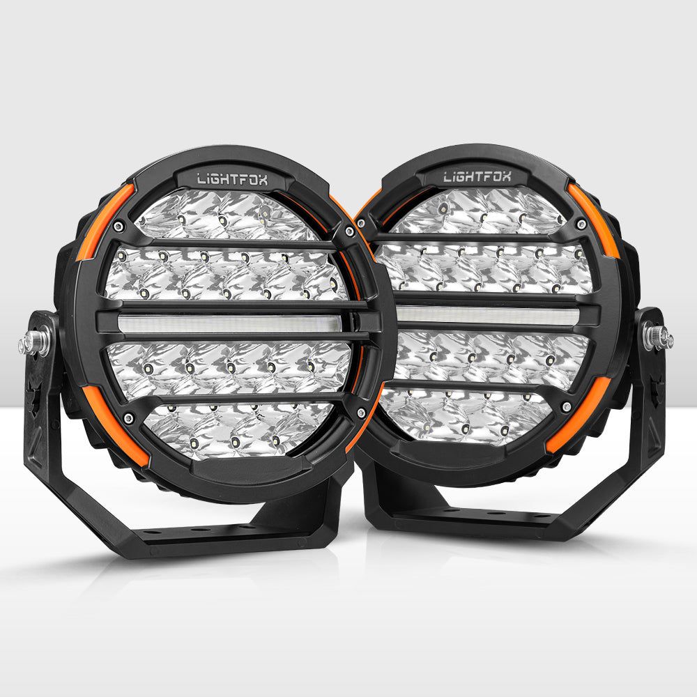 Lightfox 9inch LED Driving Light 1Lux@5,446ft/1,660m IP68 14,708 Lumens