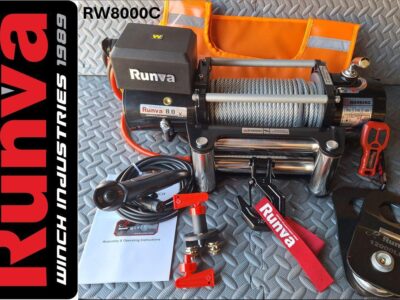 8000LBS – RUNVA WINCH 12V WITH STEEL CABLE (8 000LBS = 3 629KG)