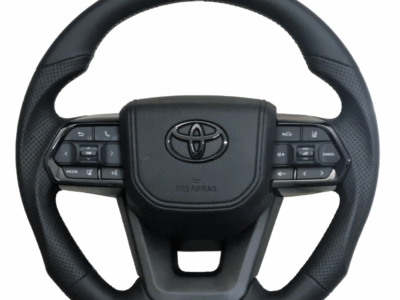 VX300 Toyota Land Cruiser 70 Series Full Leather Steering Wheel - Sandy Beige