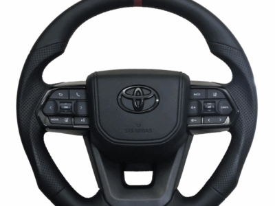 VX300 Toyota Land Cruiser 70 Series Full Leather Steering Wheel - Merlot Red